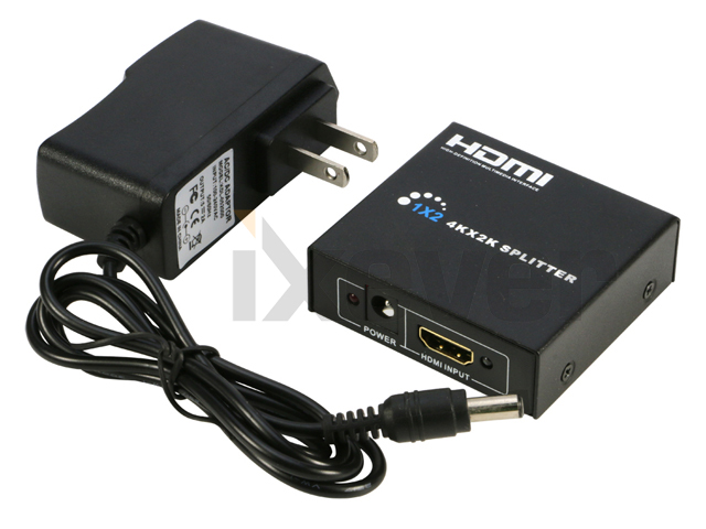 4K HDMI 2-Port Video Splitter – 1x2 HDMI Splitter – Powered by USB or Power  Adapter – 4K 30Hz
