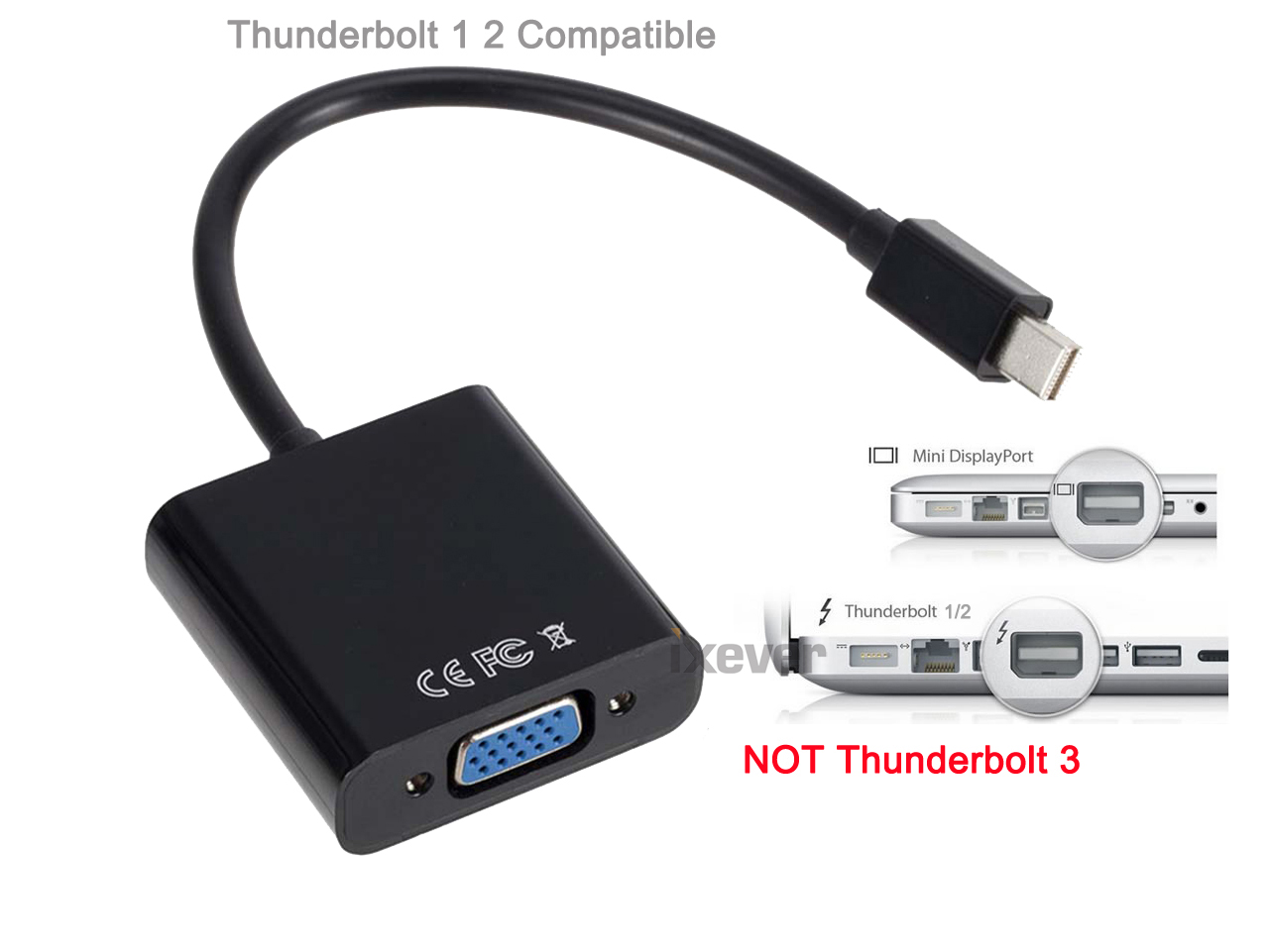 Adaptateur Mini Displayport Dp Mâle ( Thunderbolt ) Vers Hdmi