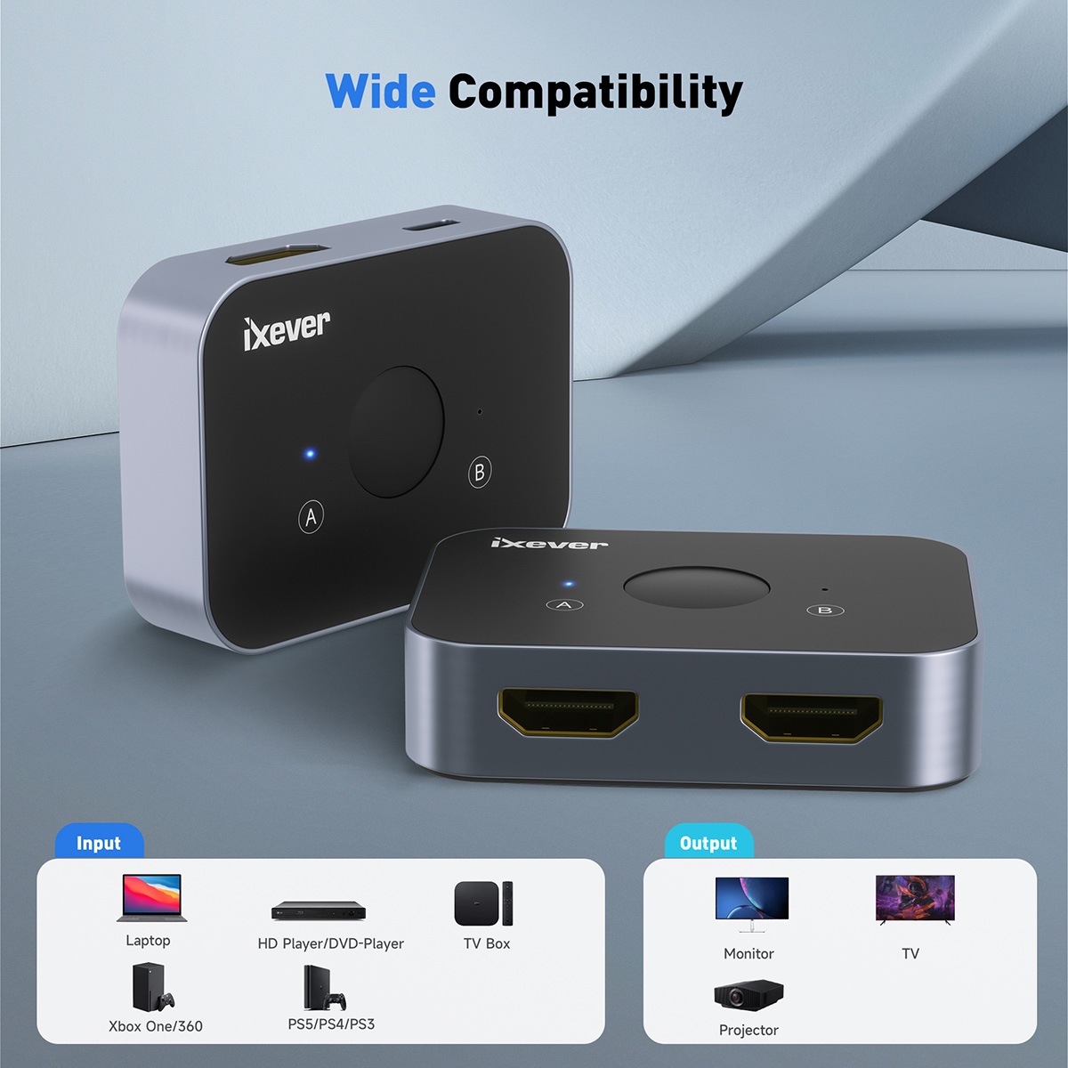  HDMI Switch with Remote - HDMI Switcher 5 in 1 Out, 4K HDMI  Switch Box, Multiple HDMI Port for TV, 5 HDMI 1.4 Port, Support 4K@30Hz, 3D  Audio Video Sync, Compatible